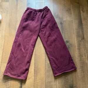 edikted Womens Burgundy Fleece Sweatpants